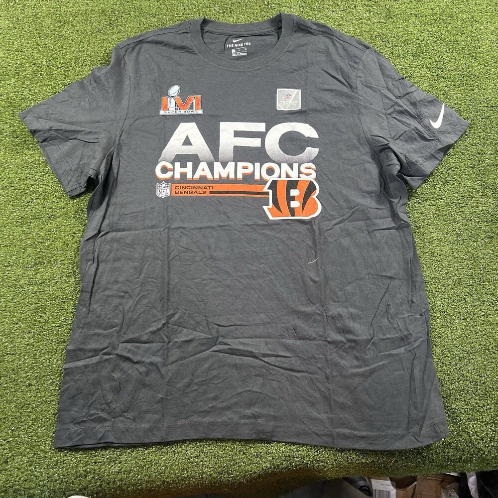 Super Bowl LVI Cincinnati Bengals The Nike Tee AFC Champions T-Shirt XL NWOT